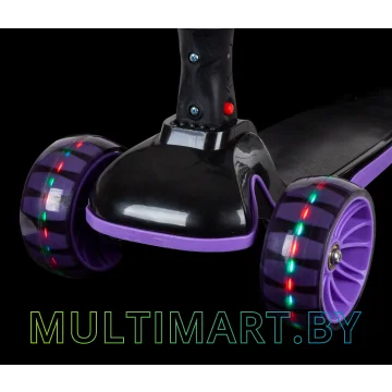 Самокат Novatrack RainBow Basic Black New 120BB.RAINBOW.BVT22 (фиолетовый, 2022) картинка 4